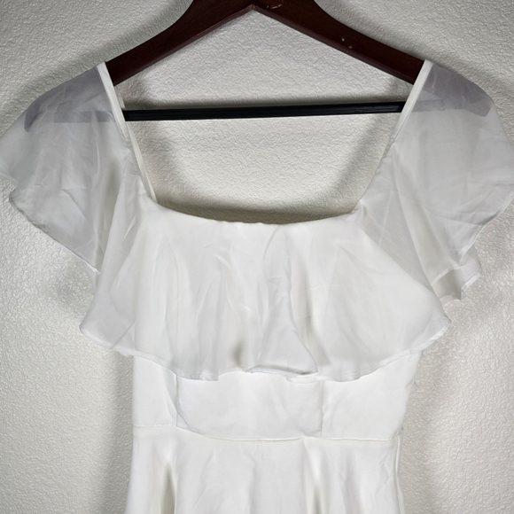 Lulus Size Small White Off The Shoulder Mini Skater Swing - Picture 6 of 9